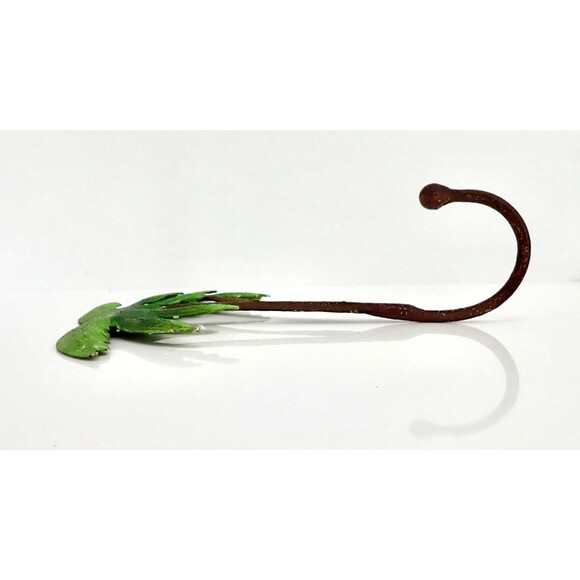 Coconut Palm Tree Wall Decor Tropical Hook Single Hanger Green Palm Leaves 9" - Picture 4 of 9